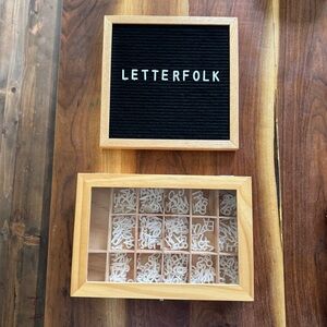 Letterfolk board, storage, letters